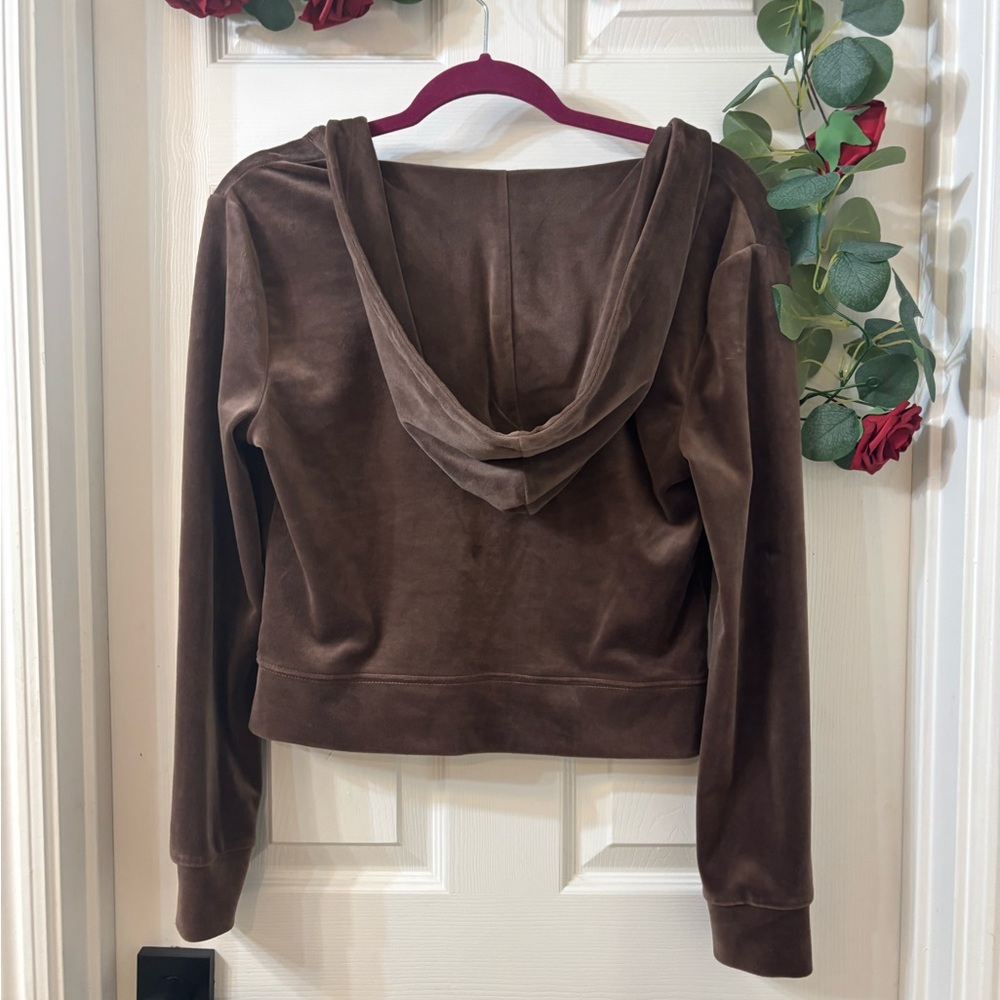 Juicy Couture Chocolate Velour Hoodie Set - Picture 2 of 7